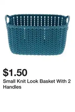 Dollarama Small Knit Look Basket With 2 Handles offer