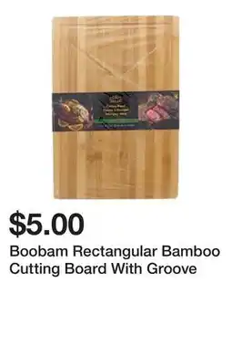 Dollarama Boobam Rectangular Bamboo Cutting Board With Groove offer