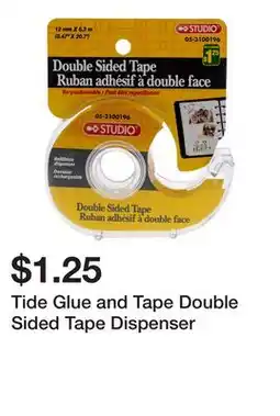 Dollarama Tide Glue and Tape Double Sided Tape Dispenser offer
