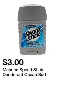 Dollarama Mennen Speed Stick Deoderant Ocean Surf offer