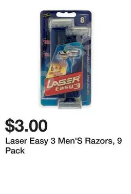Dollarama Laser Easy 3 Men'S Razors offer