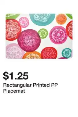 Dollarama Rectangular Printed PP Placemat offer