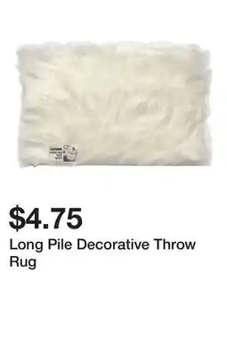 Dollarama Long Pile Decorative Throw Rug offer
