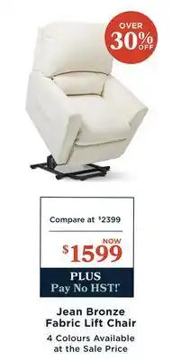 La Z Boy Jean Bronze Fabric Lift Chair offer