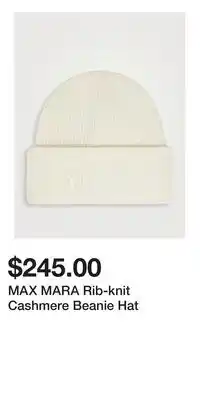 Holt Renfrew MAX MARA Rib-knit Cashmere Beanie Hat offer