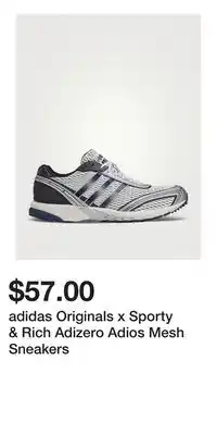 Holt Renfrew adidas Originals x Sporty & Rich Adizero Adios Mesh Sneakers offer