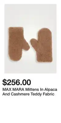 Holt Renfrew MAX MARA Mittens In Alpaca And Cashmere Teddy Fabric offer