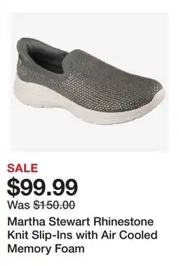 TSC Stores Martha Stewart Rhinestone Knit Slip-Ins with Air Cooled Memory Foam offer