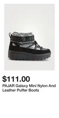 Holt Renfrew PAJAR Galaxy Mini Nylon And Leather Puffer Boots offer