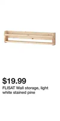 IKEA FLISAT Wall storage, light white stained pine offer