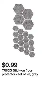 IKEA TRIXIG Stick-on floor protectors set of 20, gray offer