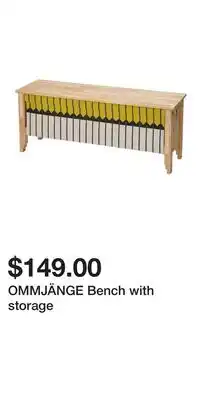 IKEA OMMJÄNGE Bench with storage offer