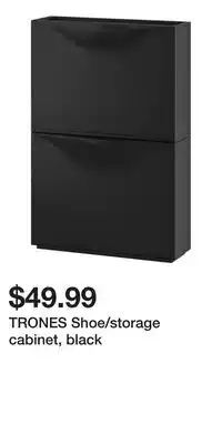IKEA TRONES Shoe/storage cabinet, black offer