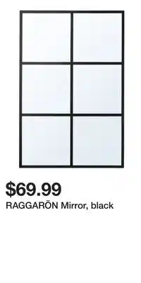 IKEA RAGGARÖN Mirror, black offer