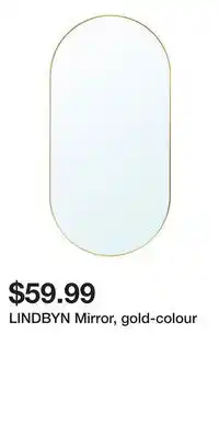 IKEA LINDBYN Mirror, gold-colour offer