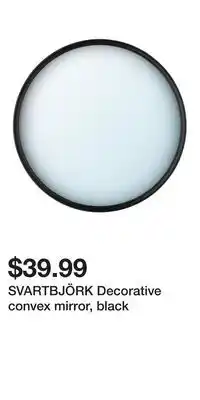 IKEA SVARTBJÖRK Decorative convex mirror, black offer