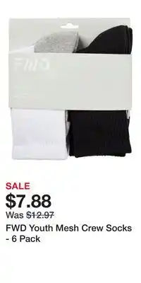 Sport Chek FWD Youth Mesh Crew Socks offer