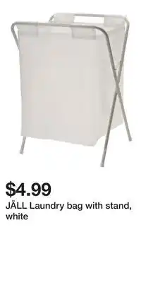 IKEA JÄLL Laundry bag with stand, white offer