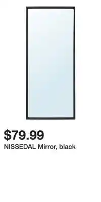 IKEA NISSEDAL Mirror, black offer