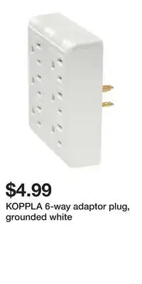 IKEA KOPPLA 6-way adaptor plug, grounded white offer