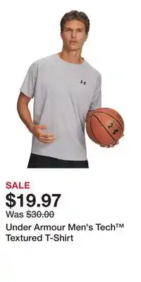 Sport Chek Under Armour Men's Tech Textured T-Shirt offer