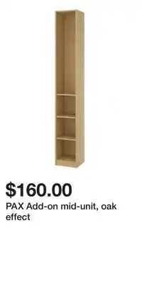 IKEA PAX Add-on mid-unit, oak effect offer