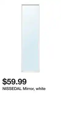 IKEA NISSEDAL Mirror, white offer
