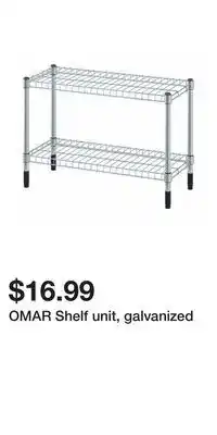 IKEA OMAR Shelf unit, galvanized offer