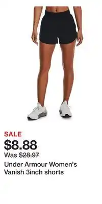 Sport Chek Under Armour Women's Vanish 3inch shorts offer