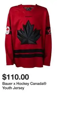 Sport Chek Bauer x Hockey Canada Youth Jersey offer