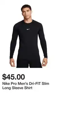 Sport Chek Nike Pro Men's Dri-FIT Slim Long Sleeve Shirt offer