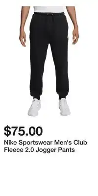 Sport Chek Nike Sportswear Men's Club Fleece 2.0 Jogger Pants offer