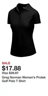 Sport Chek Greg Norman Women's Protek Golf Polo T Shirt offer