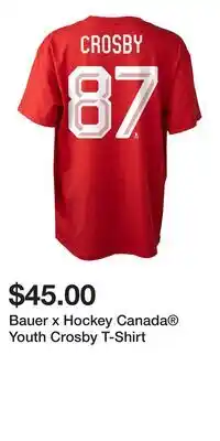 Sport Chek Bauer x Hockey Canada Youth Crosby T-Shirt offer