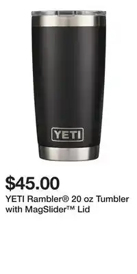 Sport Chek YETI Rambler 20 oz Tumbler with MagSlider Lid offer