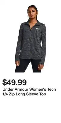 Sport Chek Under Armour Women's Tech 1/4 Zip Long Sleeve Top offer