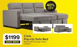 Leon's Cielo Reversible Pop-Up Sofa Bed - Java offer