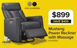 Leon's Mustang Swivel Glider Power Recliner - Dark Grey offer
