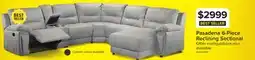 Leon's Pasadena 6-Piece Reclining Sectional with Right-Facing Chaise - Light Grey offer
