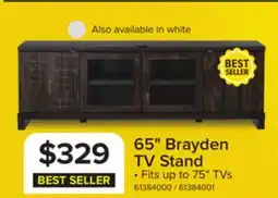 Leon's Brayden 65 TV Stand - Charcoal offer