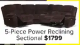 Leon's Maxwell 5-Piece Power Reclining Sectional - Brown offer