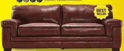 Leon's Stampede Leather Sofa - Chestnut offer
