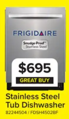Leon's Frigidaire Smudge-Proof Stainless Steel Built-In Dishwasher - FDSH4502BF offer