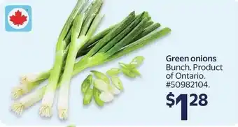 Walmart Green onions offer