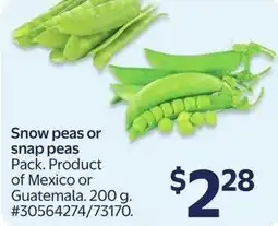 Walmart Snow peas or snap peas offer