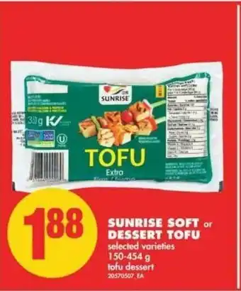 No Frills Sunrise Soft Dessert Tofu offer