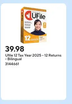 Staples Ufile 12 Tax Year 2025 - 12 Returns - Bilingual offer