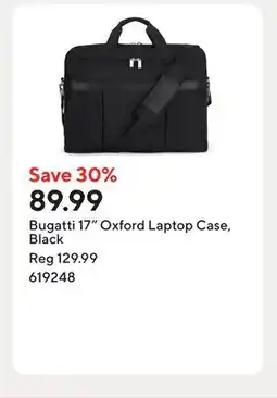 Staples Bugatti 17 Oxford Laptop Case, Black offer