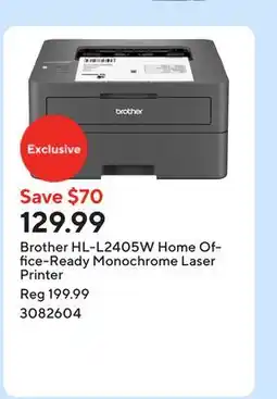 Staples Brother HL-L2405W Home Office-Ready Monochrome Laser Printer offer