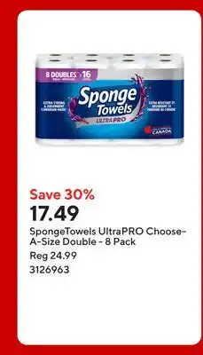 Staples SpongeTowels UltraPRO Choose-A-Size Double offer